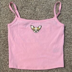 Generation Kiss Pink Chihuahua graphic tank S